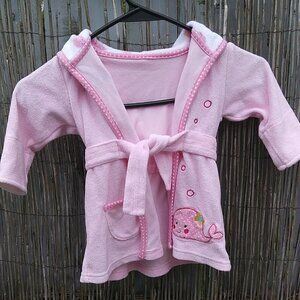 Baby Girl Carter's Pink Terry Hooded Robe - 0-9M